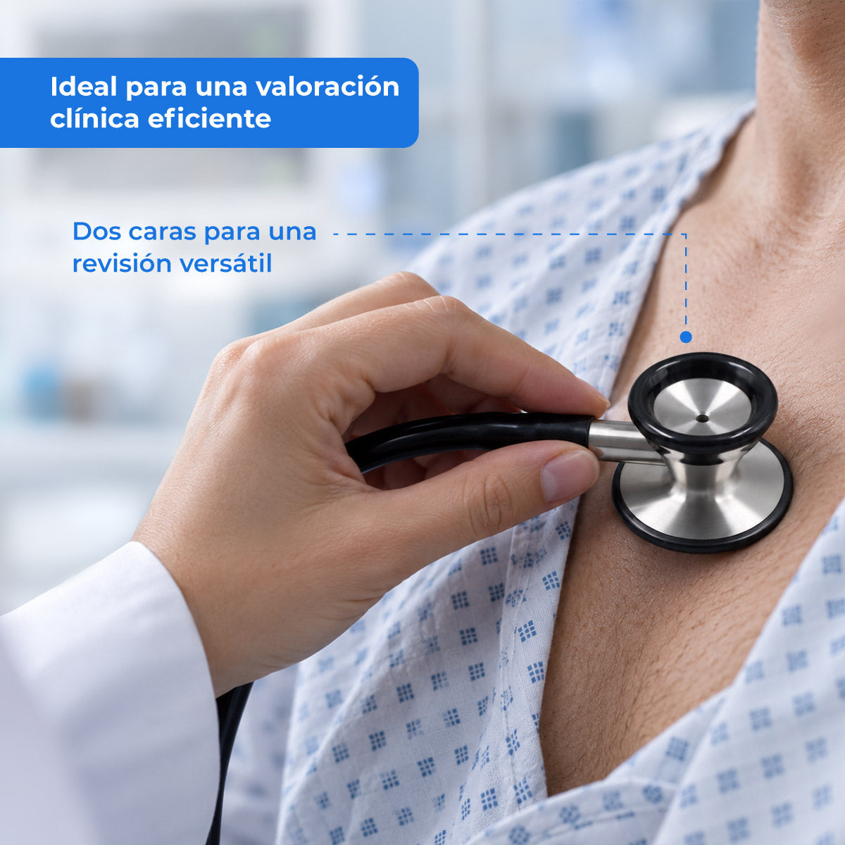 Campana de dos caras del estetoscopio cardiológico Checkatek E8-4.