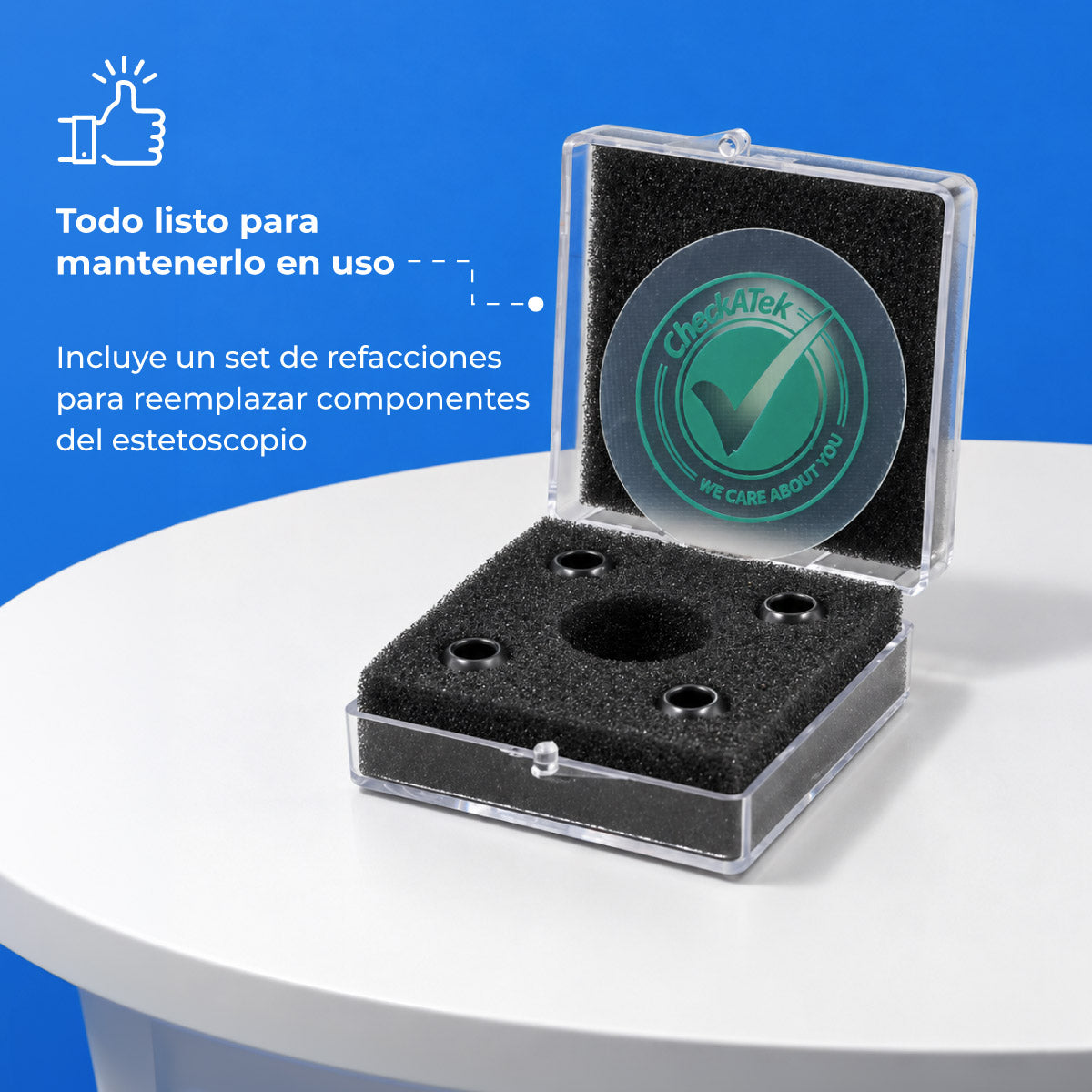 Estuche de refacciones Checkatek con membrana y olivas de la referencia E8-4.