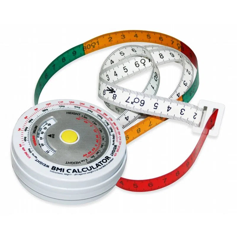 Cinta métrica BMI Fith R18, carcasa circular y cinta de colores
