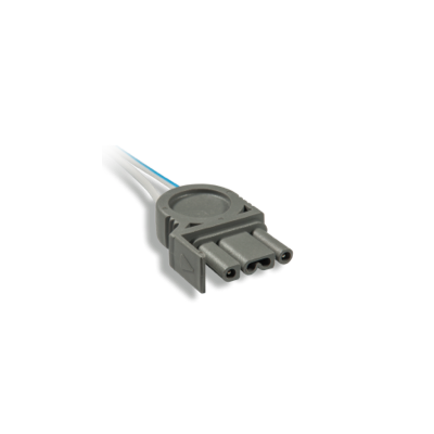 Fotografía original del fabricante del conector de los electrodos SKINTACT DF20N. Es un detalle del producto; no muestra los electrodos completos ni el empaque.