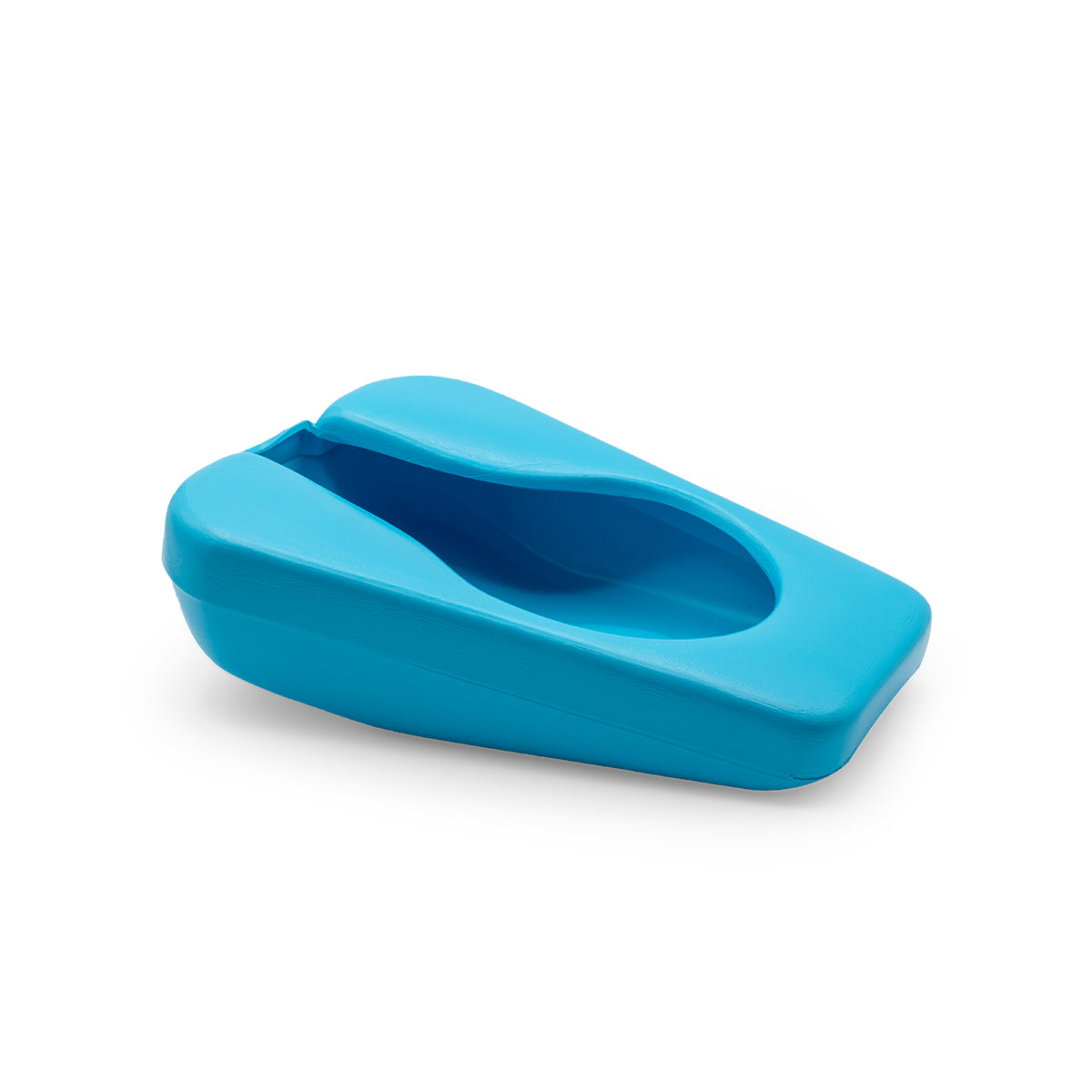 Cómodo infantil de plástico azul Edigar AA20500 completo y vacío, visto de lado.