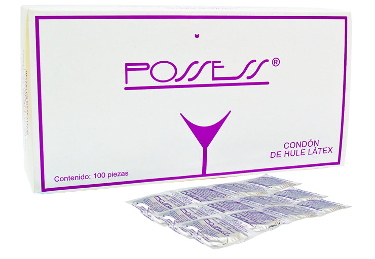 Condón masculino Possess sector salud caja con 100 piezas