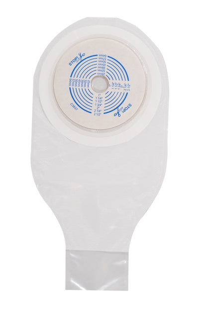 Bolsa ConvaTec Active Life 22771 drenable transparente, recortable 19 a 64 mm, sobre blanco