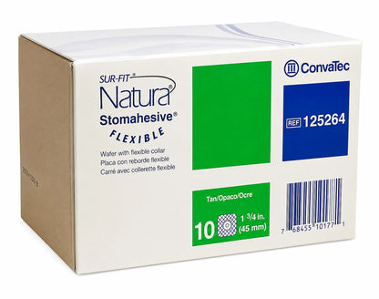 Caja ConvaTec Natura Stomahesive Flexible 125264, barrera recortable 45 mm, sobre blanco
