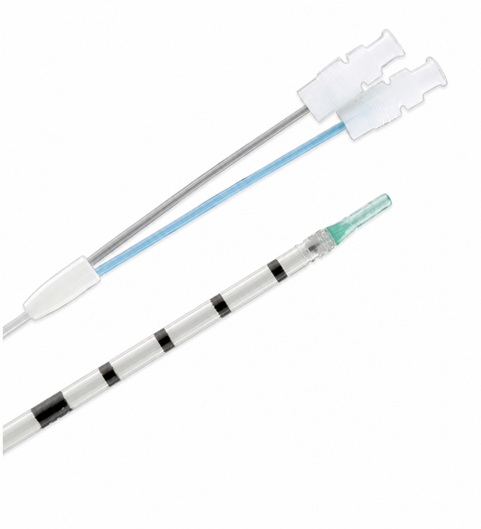 Cook Flexi-Tip 022610, catéteres ureterales 6 a 10 Fr × 50 cm sobre fondo blanco