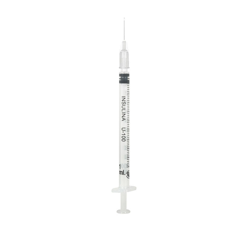 Jeringa DL para insulina U-100 de 1 ml con aguja desprendible