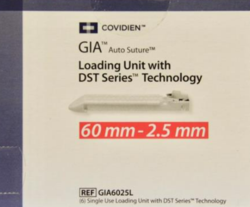 COVIDIEN GIA Auto Suture con DST, variante ilustrativa 60 mm x 2.5 mm