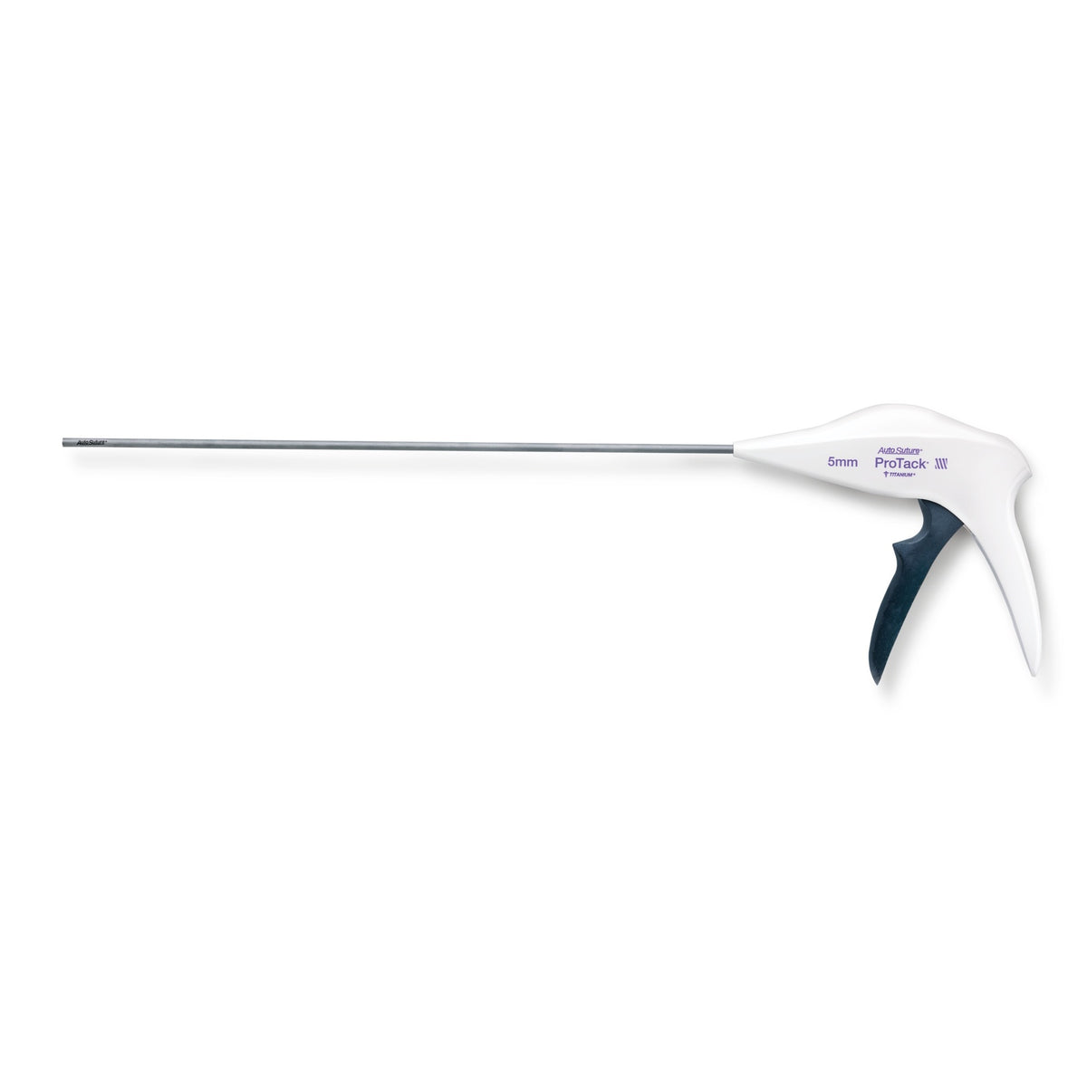 Aplicador Covidien ProTack Auto Suture 5 mm, REF 174006, mango de pistola y vástago laparoscópico