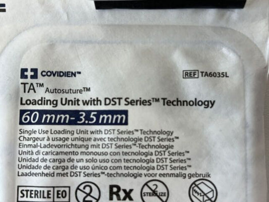 COVIDIEN TA6035L con DST, unidad de carga de 60 mm x 3.5 mm