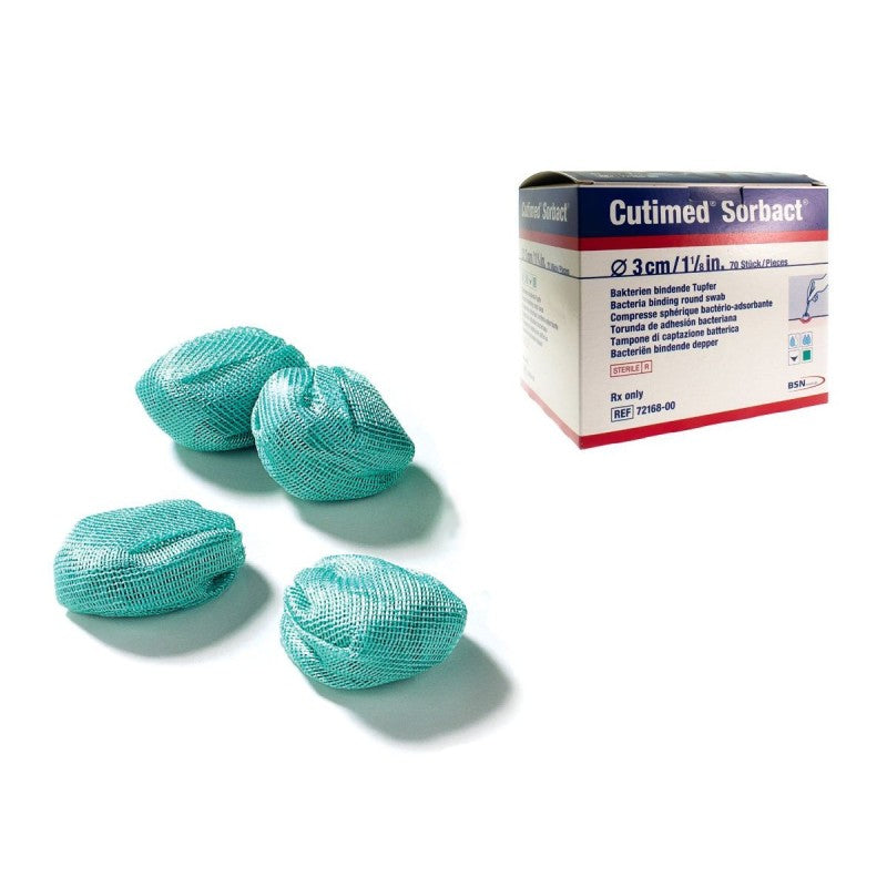 BSN Cutimed Sorbact 72168-00, apósito antimicrobiano de 3 cm, C/70