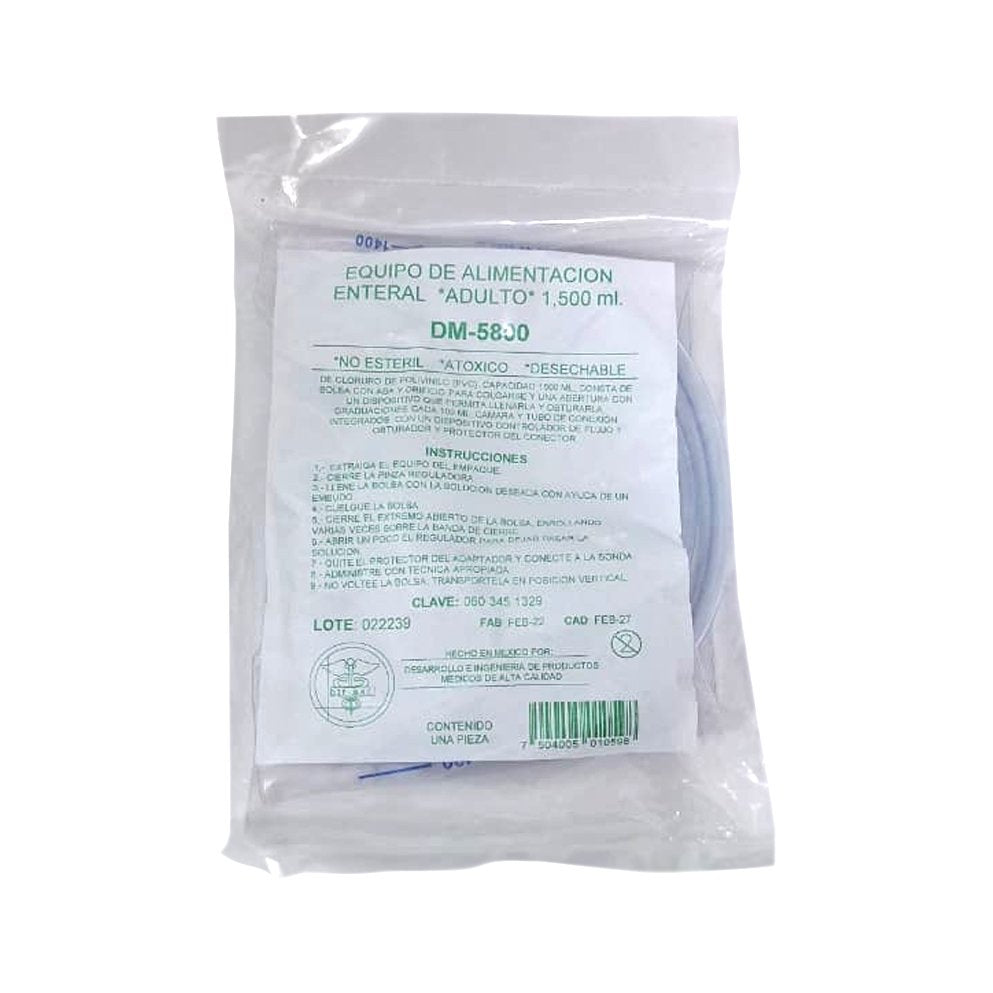 DIPMAC DM-5800 equipo de alimentación enteral adulto de 1500 ml, no estéril y desechable