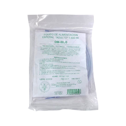 Bolsa Dipmac DM-5800 de equipo de alimentación enteral adulto de 1500 ml, no estéril, atóxico y desechable