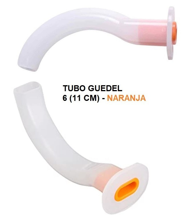 Dipmac DM-776-6 cánula de Guedel número 6 de 110 mm color naranja