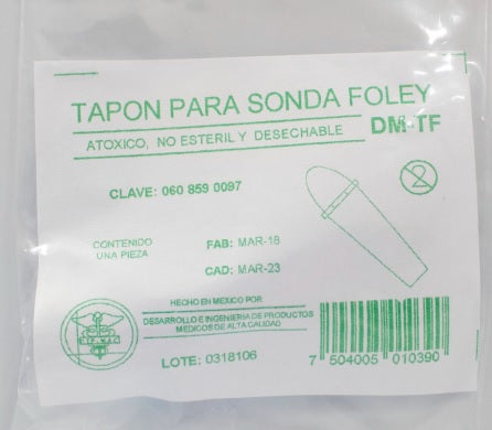 Tapón DipMac para sonda Foley estéril y desechable