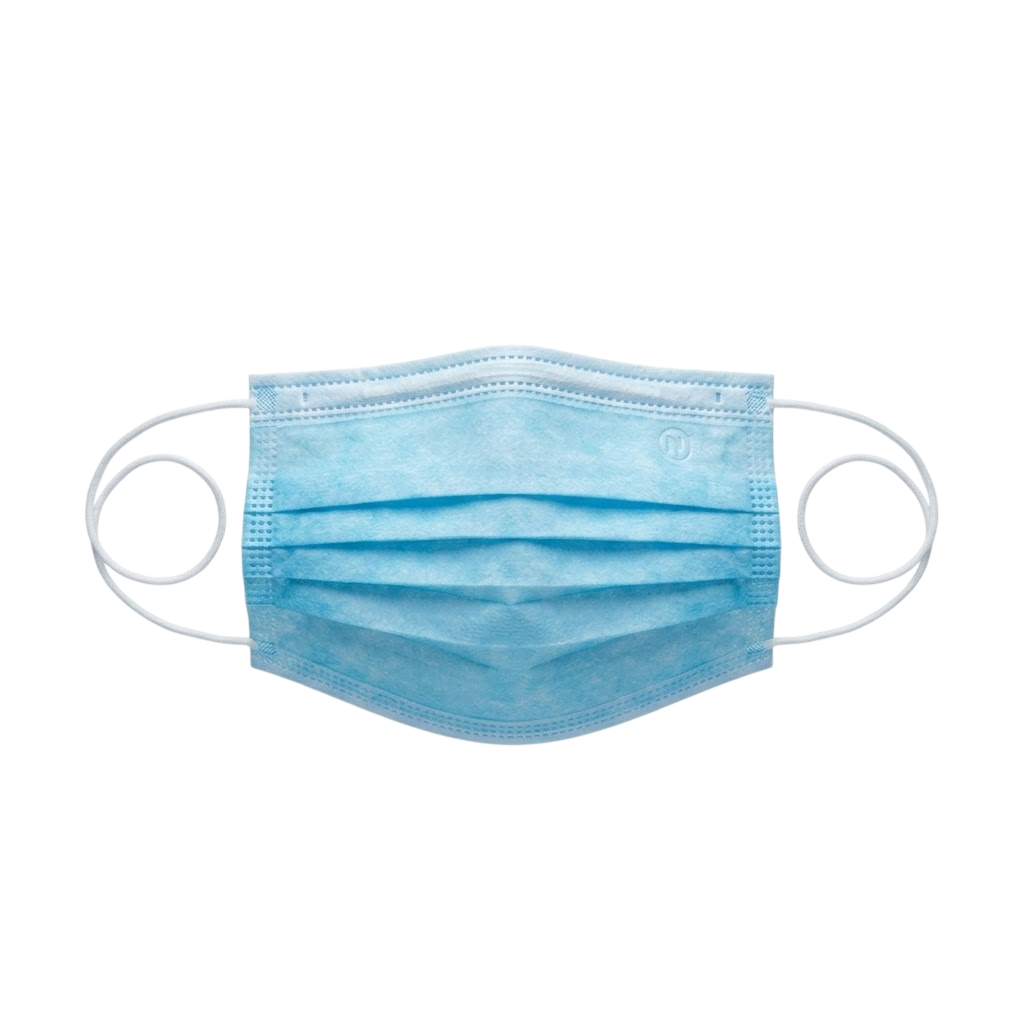 DL 7650 cubreboca azul desechable de tres capas