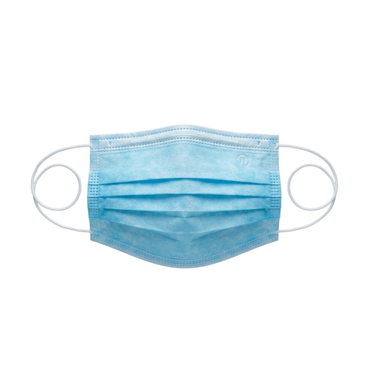 DL 7650 cubreboca azul desechable de tres capas