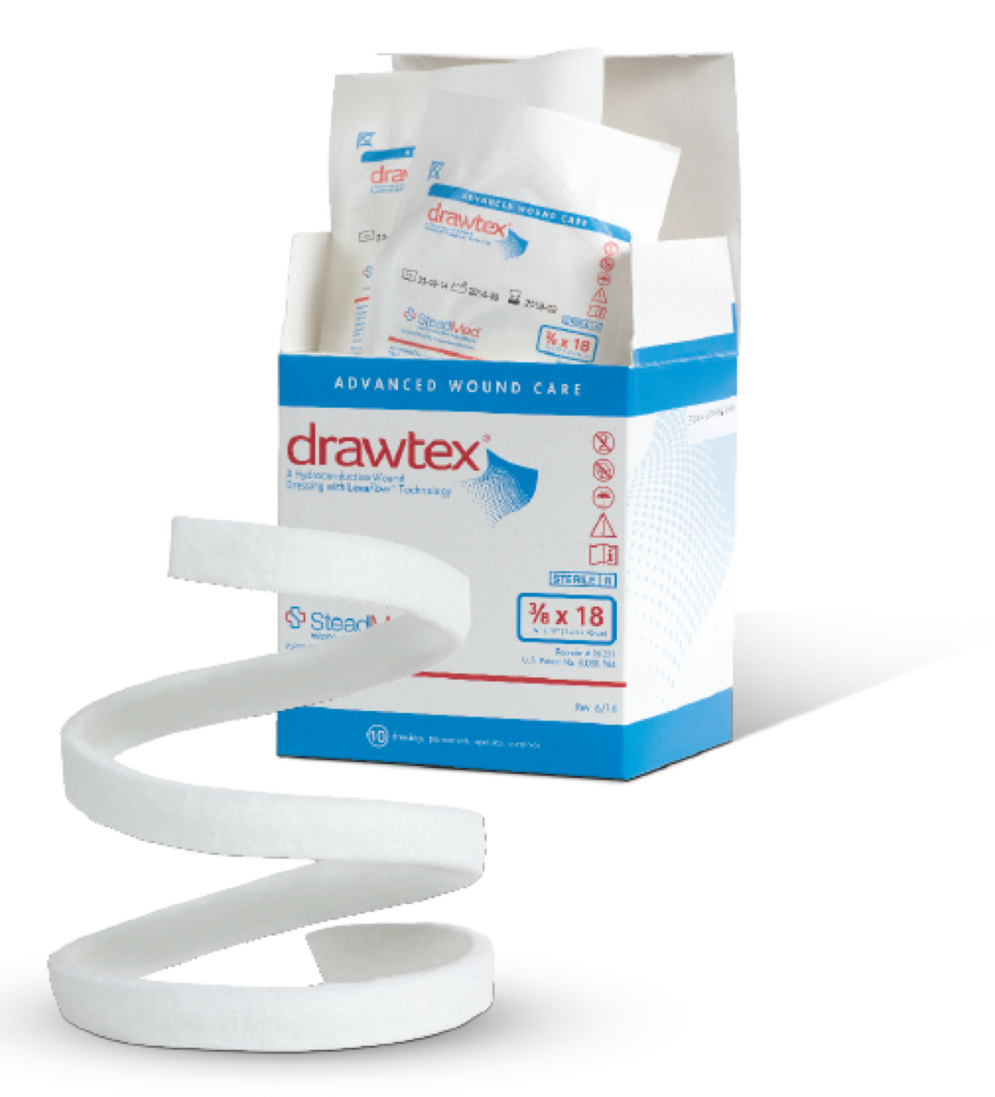 Drawtex tira hidroconductiva de 1 x 46 cm para heridas cavitadas