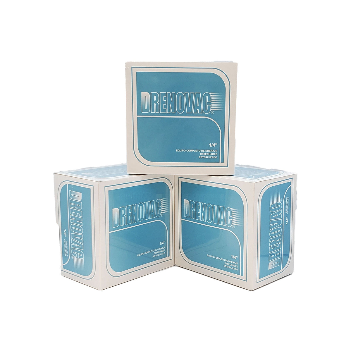 Caja Drenovac 1/4″ (6 mm) azul, equipo completo de drenaje desechable esterilizado