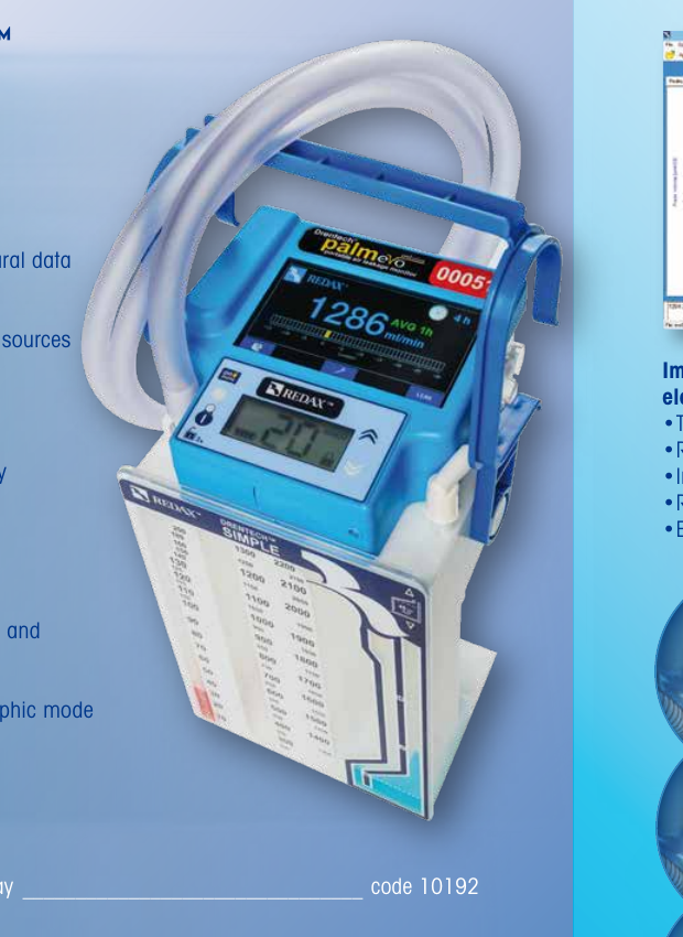 Redax Drentech Palm Evo R10192, unidad portátil de vacío para drenaje torácico