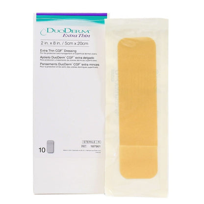 DuoDERM Extra Thin 5 cm x 20 cm, referencia 187961, sobre fondo blanco