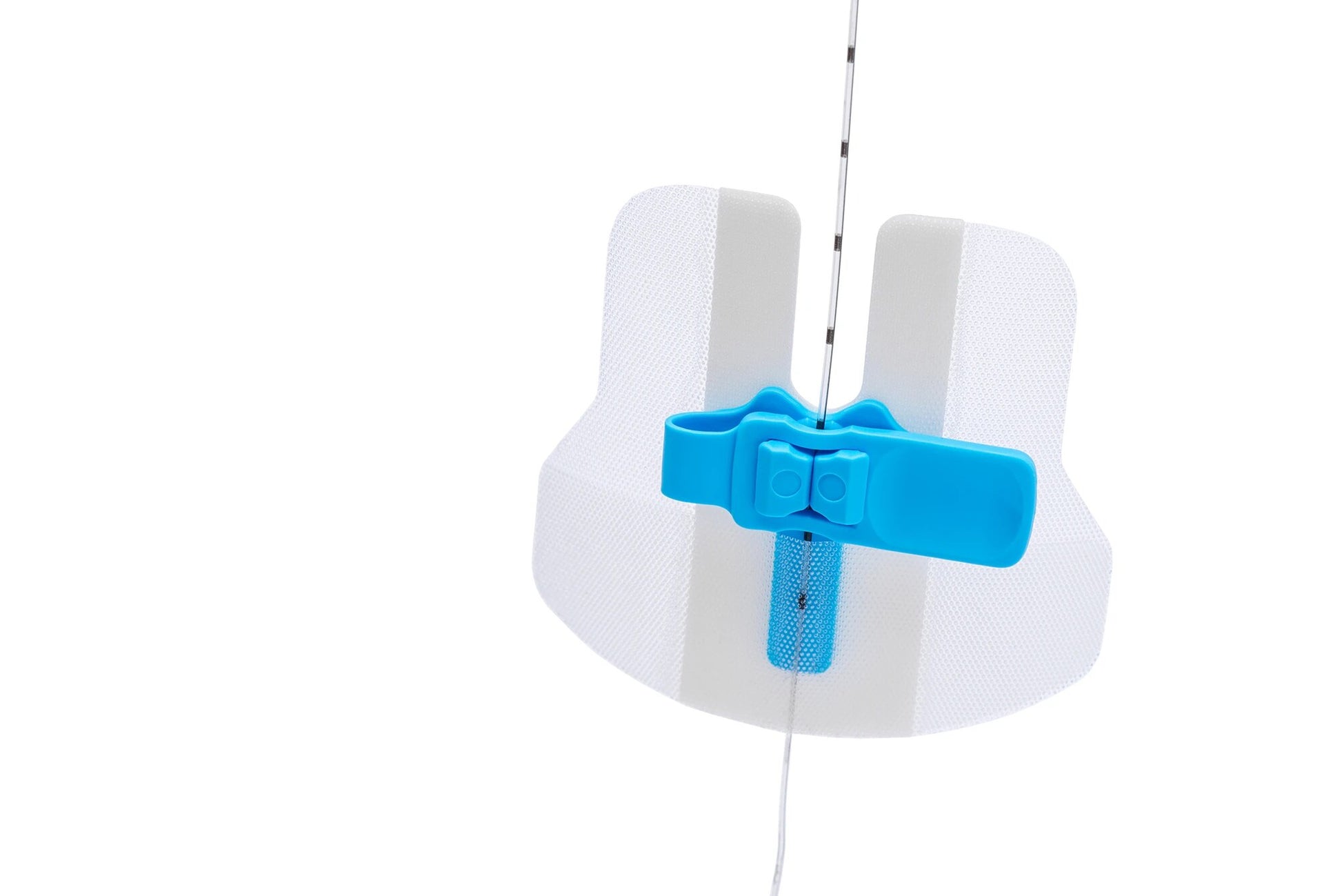 Fijador FlexGRIP EPI/PNB con el catéter epidural alojado en la banda de sujeción