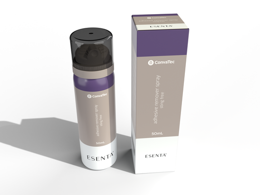 Convatec ESENTA removedor de adhesivo en spray de 50 mL con caja, referencia 423289
