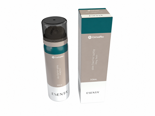 ESENTA barrera protectora de piel en spray de 50 ml — producto y empaque