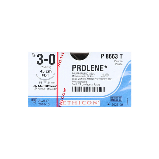 Ethicon PROLENE P8663T 3-0 PS-1 45 cm 24 unidades