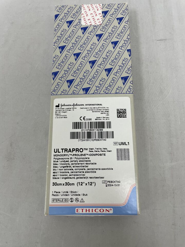 Malla quirúrgica Ethicon ULTRAPRO UML1 de 30 x 30 cm