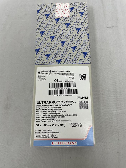 Malla quirúrgica Ethicon ULTRAPRO UML1 de 30 x 30 cm
