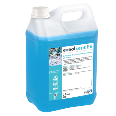 Bidón Exeol Sept E2 de 5 L, detergente desinfectante enzimático