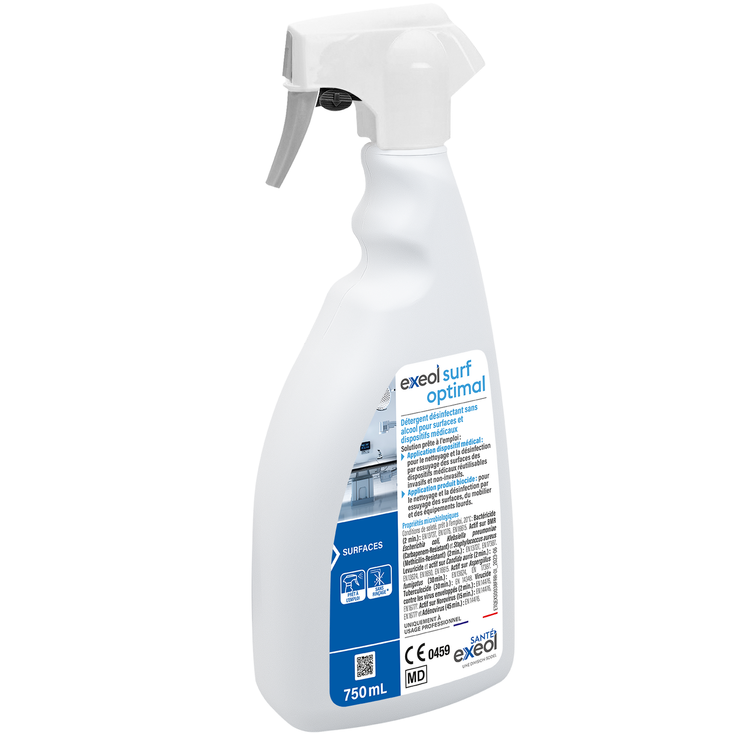 Exeol Surf Optimal desinfectante para superficies y dispositivos médicos, 750 ml