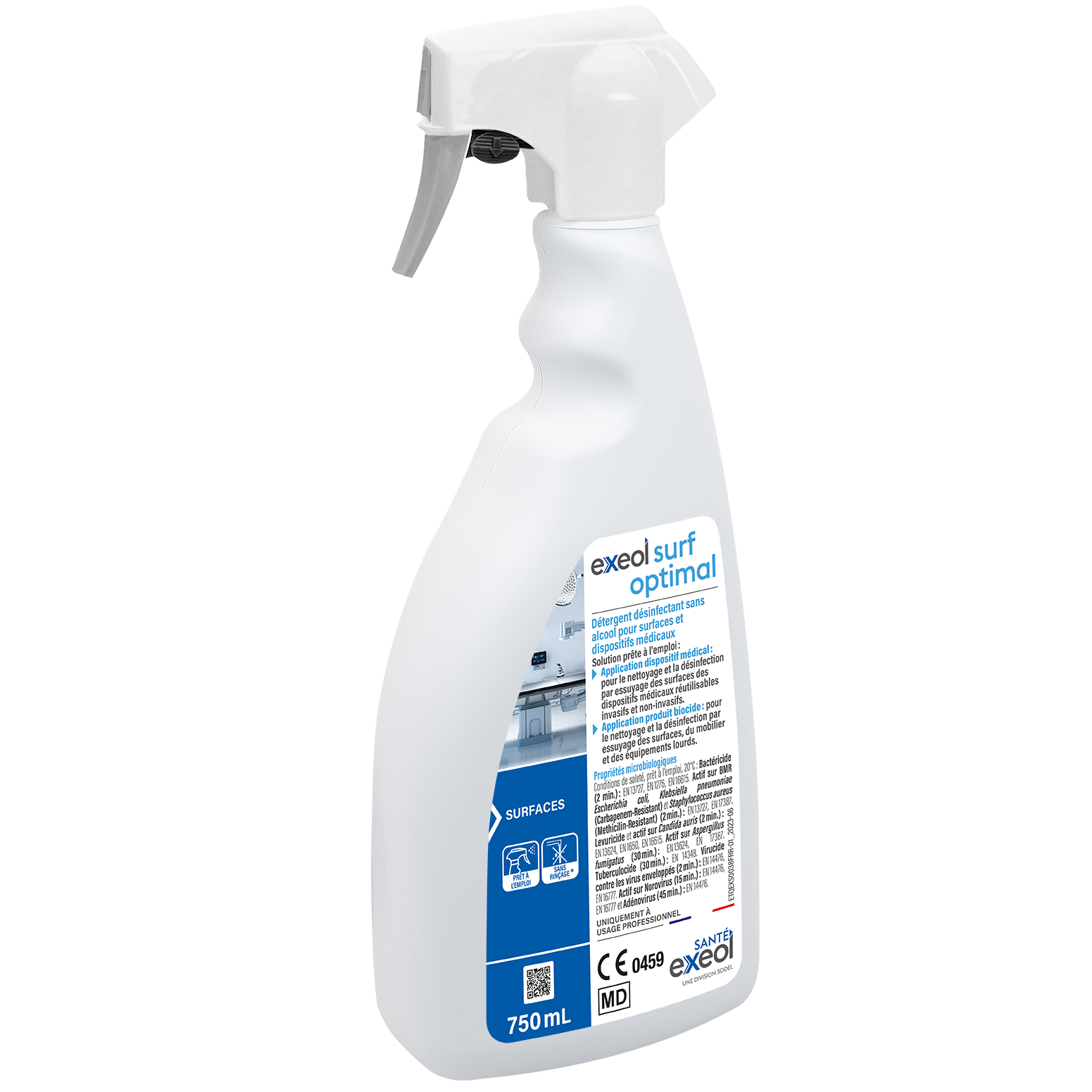 Exeol Surf Optimal desinfectante para superficies y dispositivos médicos, 750 ml
