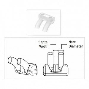 Fisher & Paykel FlexiTrunk BC5550-10 cánula nasal para CPAP de burbuja, 5.5 mm de narina y 5.0 mm septal