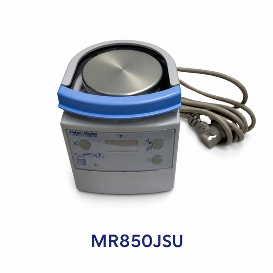 Fisher & Paykel MR850JSU, humidificador respiratorio sobre fondo blanco