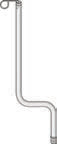 Poste curvo para bolsa de agua Fisher & Paykel 900MR290, de 0.8 m, una pieza
