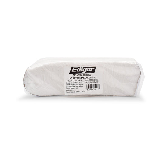 Bolsa Edigar AV00022 de gasa seca cortada no esterilizada 10 × 10 cm, contiene 200 piezas