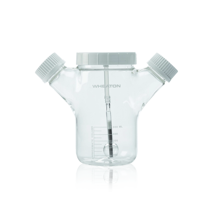 Matraz spinner Wheaton Magna Flex para microportadores; imagen del formato de la familia