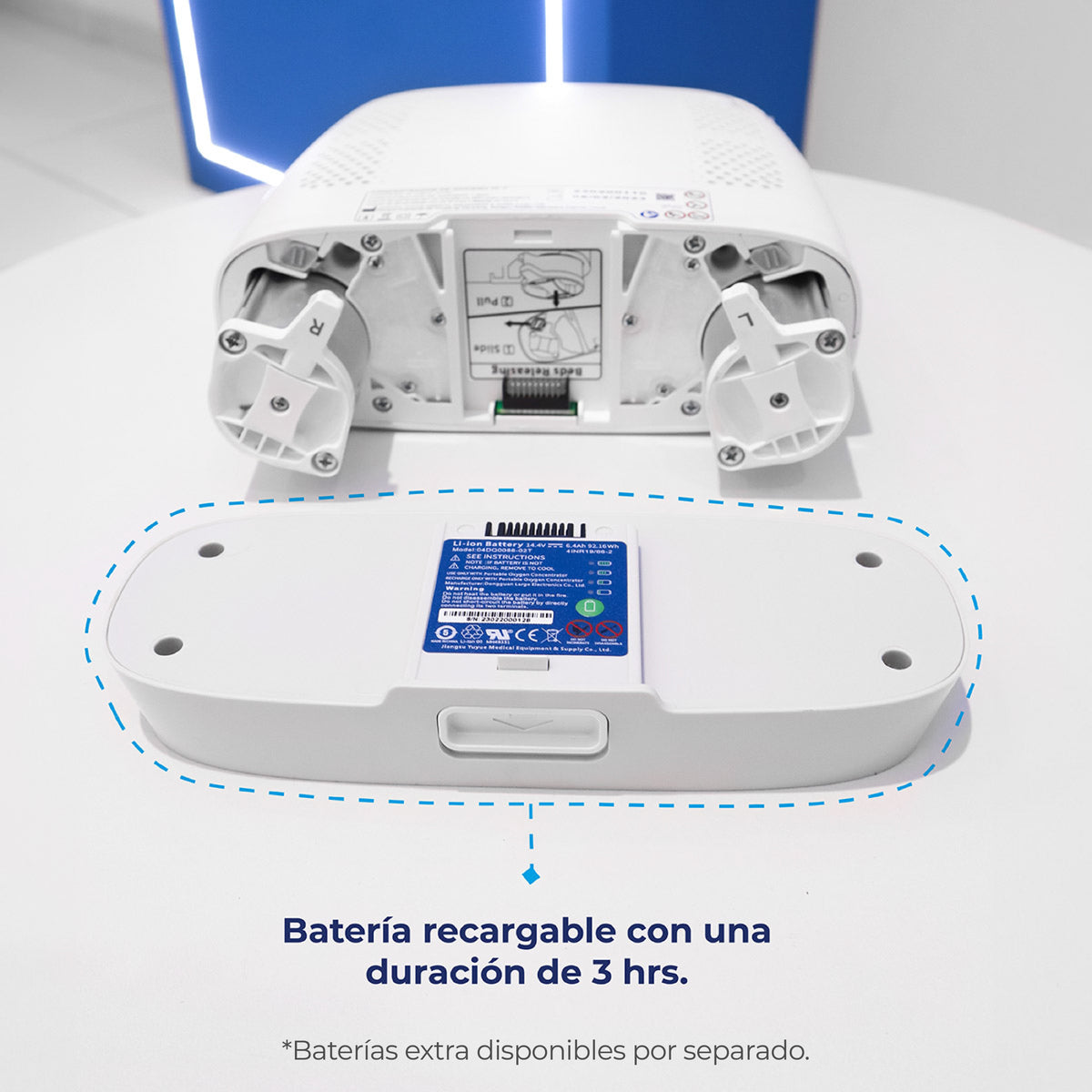 Batería de litio del concentrador Handy 7F-7; las baterías extra se venden por separado