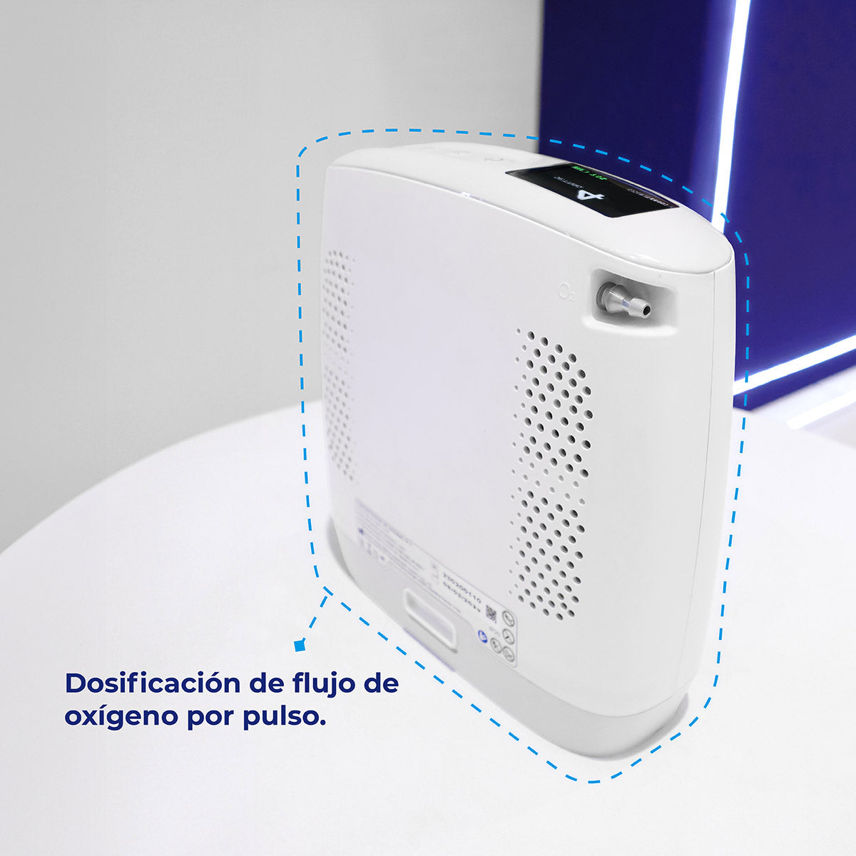 Concentrador Handy 7F-7 con dosificación de oxígeno por pulso