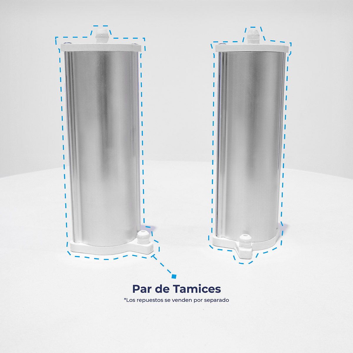 Par de tamices del Handy 7F-7; los repuestos se venden por separado