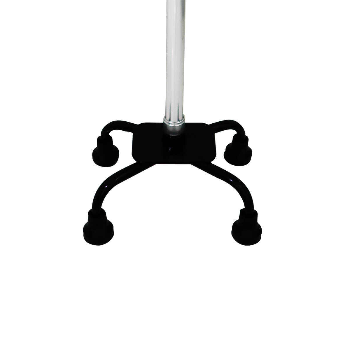 Base negra de cuatro apoyos con gomas del bastón Handy BST4PC4