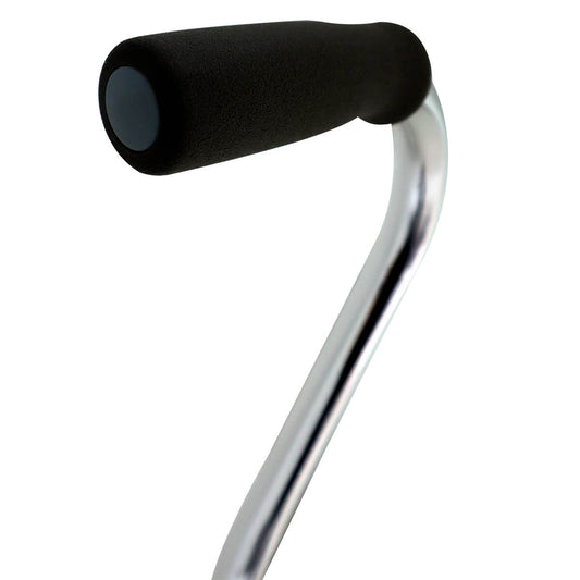 Mango negro cuello de ganso del bastón Handy BST4PC4 sobre tubo de aluminio