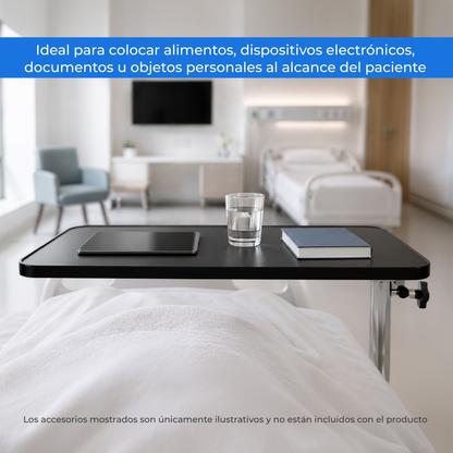 Cubierta de la mesa puente Handy MP; la cama y los objetos de la foto no vienen incluidos.