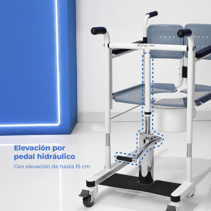 Pedal hidráulico de la silla Handy STWC01, con elevación de hasta 15 cm