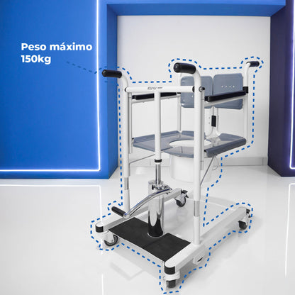 Silla de transferencia hidráulica Handy STWC01 completa, con cómodo, columna y pedal