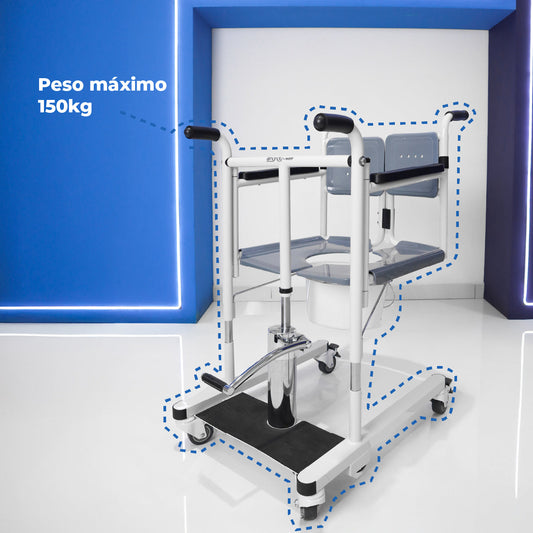 Silla de transferencia hidráulica Handy STWC01 completa, con cómodo, columna y pedal