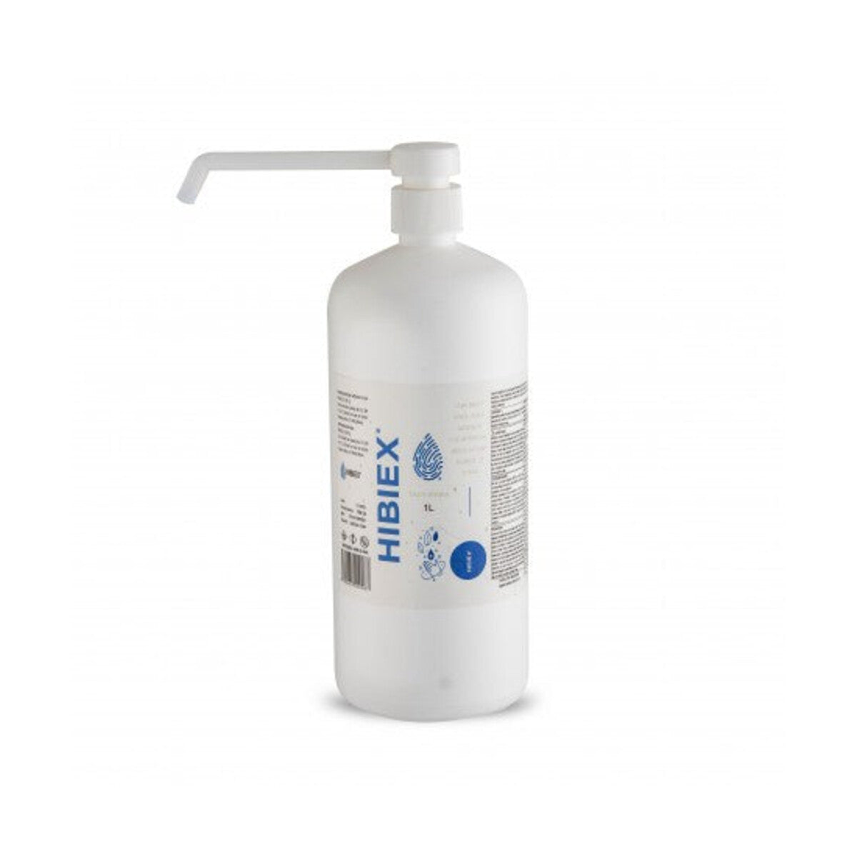 Hibiex solución antiséptica con clorhexidina de 1 litro sobre fondo blanco