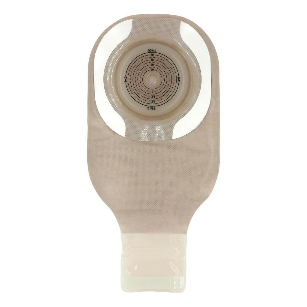 Bolsa de colostomía Hollister CeraPlus Soft Convex, sobre fondo blanco