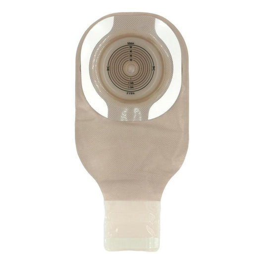 Bolsa de colostomía Hollister CeraPlus Soft Convex, sobre fondo blanco